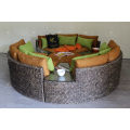 Stunning Design Water Hyacinth Large Round Sofa Set For Indoor or Living Room Natural Wicker Furniture